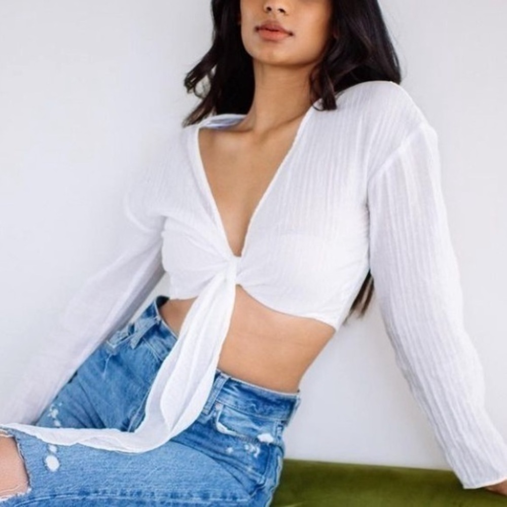 Zara NWT knotted textured top 4661/015